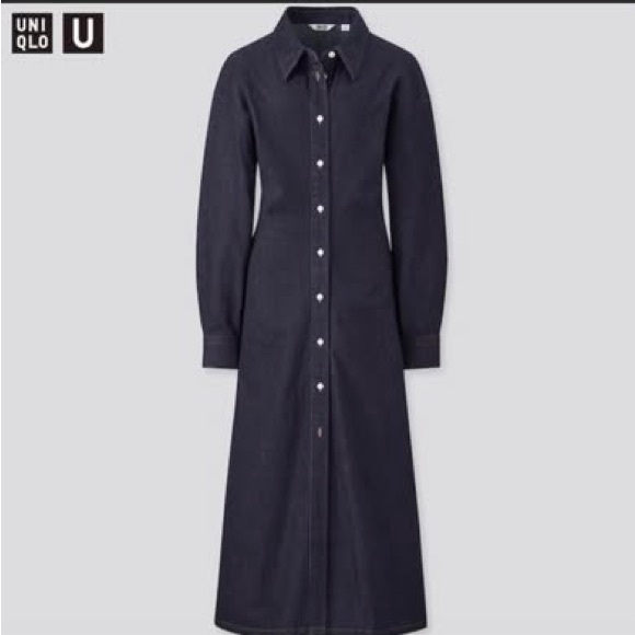 Uniqlo Dresses & Skirts - Uniqlo x Lemaire Women's Denim Long Sleeve Dress